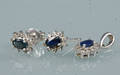 Safir og diamant smykkesæt 3