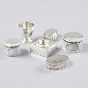 Äggkopp saltkar dosor silver