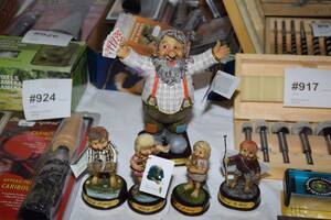 5 st figuriner Rolf Lidberg, H 20 och 10 cm