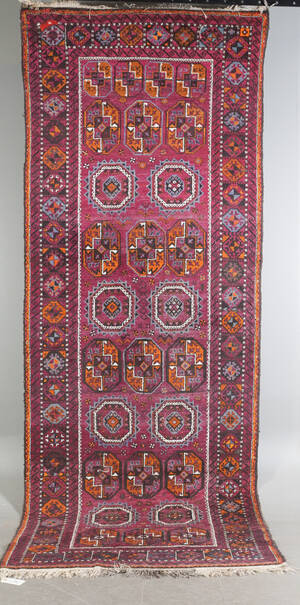 Handknuten orientmatta, persisk, 384 x 140 cm