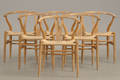 Hans J. Wegner. Sæt på seks Y- stole