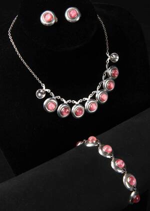 Smykkesæt af sterlingsølv, ca 1960erne 4