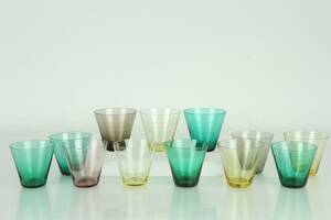 GLAS, 12 st, möjligen Kaj Franck, Kartio, Nuutajärvi