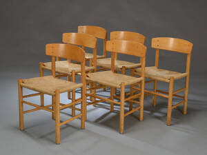 Børge Mogensen. Seks stole model J39 6 