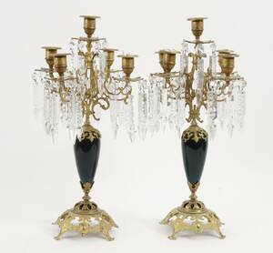 Kandelabrar ett par, Oscarianska, 1800-talets slut