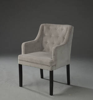 Armstol betrukket med velour