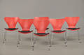 Arne Jacobsen 1902-1971 Sæt på seks stole syveren model 3107 6