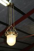 TAKLAMPA MÄSSING, KRISTALL ,H  CA 90 CM