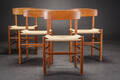 Børge Mogensen. Sæt på fire folkestole af egetræ, model J39 4 