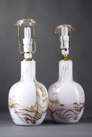 Holmegaard. Par bordlamper 2