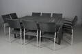 Daneline Havebord. Artwoodbord, 10 polyrattan armstole 11