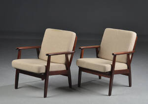  Dansk møbelproducent. Et par lænestole, bejdset bøg 2