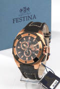Festina. Retrograde herrearmbåndsur af stål.  Ref. F163573
