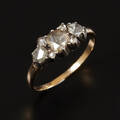 Ring 18 k guld rosenstenar