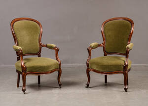Karmfåtöljer, ett par, Frankrike, 1800-tal 2