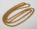 Doppel- Ankerkette gedreht 750er Gelbgold, Tragelänge ca. 87cm