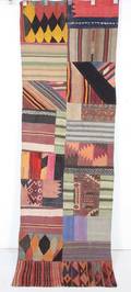 Persisk Patchwork Gallerimatta Kelim mått 250 x 79 cm