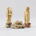 Figuriner och bläckställ soapstone