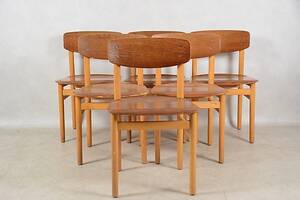 STOLAR, 6 st, teak, Kvetny Sønner Stolfabrik, Danmark, ca 1970-tal.
