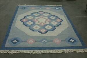 Matta, blårosaoffwhite