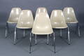 Charles Eames. Seks skalstole, model DSS, cremefarvet glasfiber 6