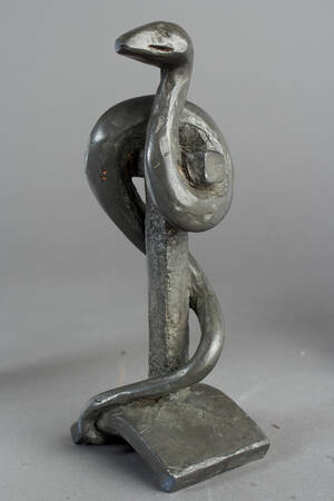 Schlange. Plastik Zinnguss. 