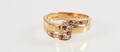 DIAMANTRING MED RUBINER, 18K.
