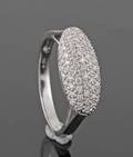 18K Cocktailring set with brilliant cut damonds approx. 0.60ct