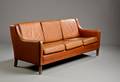 Dansk møbelproducent. Tre-personers sofa af læder