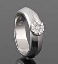 18Kt whitegold diamond ring approx. 0.23ct