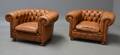 Chesterfield stil. Par lænestole i skai2