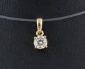 18K Pendant in yellow gold  with brilliant cut diamond 0.40 ct
