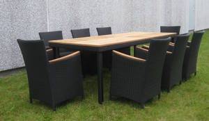 Havemøbelsæt af sort polyrattan, model Nam Nam