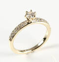Solitaire ring i 14 kt. guld