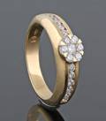 18Kt yellowgold with diamonds 0.39ct