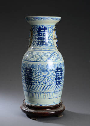 Kinesisk vase af porcelæn, 1800-tallet