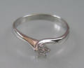 Solitairering - Ca. 0.14 ct.