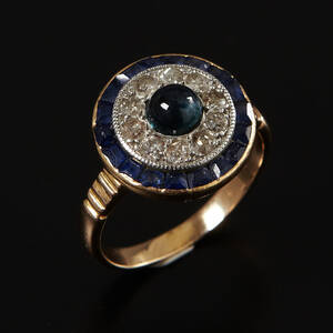 Ring 14 k guld diamanter