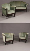 To-pers. sofa samt hvilestole 4