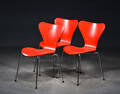 Arne Jacobsen. Tre Syverstole model 3107 3 