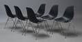 Charles Eames. Sæt på seks skalstole, model DSS 6 