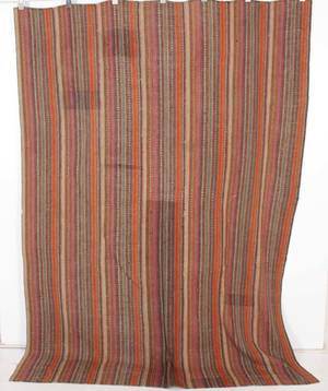 Uzbekisk handvävd kelim, mått 245x172 cm.