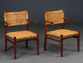 Dansk møbelproducent. Par armstole, teaktræ, sjeneflet 2