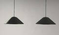 2 Damo pendler i mat sort metal 2