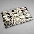 Bestickuppsats silver 128 delar