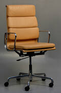 Charles Eames. Kontorstol med armlæn, EA 219 Full Leather 