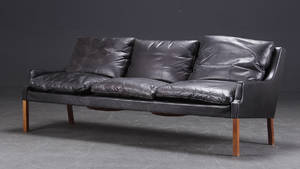 Rud Thygesen. Tre-pers. sofa, læder
