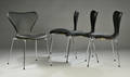 Arne Jacobsen 1902-1971. Sæt på fire syverstole model 3107 4