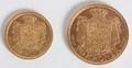 Danmark. To guldmønter, 10 kroner 1913 og 20 kroner 1910. 2
