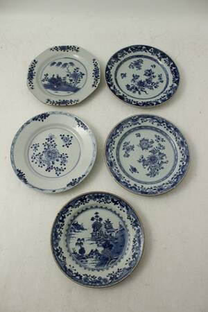 Tallrikar, 5 st. Kina